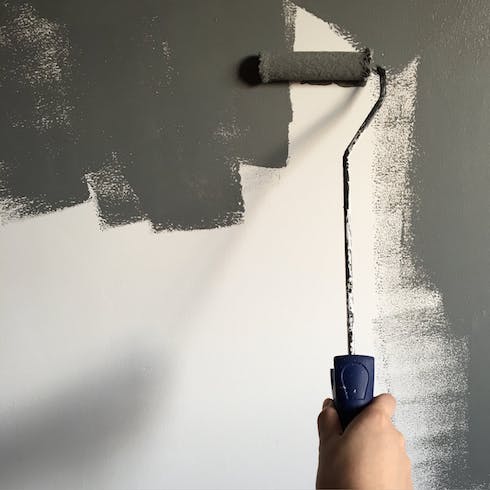 Grey paint on wall