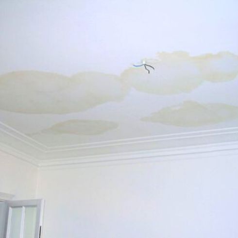 Water leaks on ceiling of old home