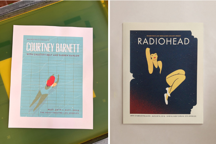 Courtney Barnett poster and Radiohead Poster