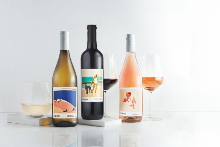 Stephanie Chen's art on wine labels 