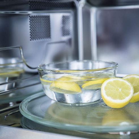 Lemon bowl in mircowave