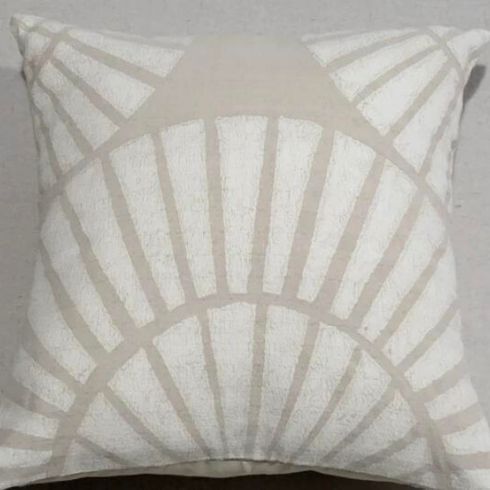 Beige patterned pillow/toss cushion