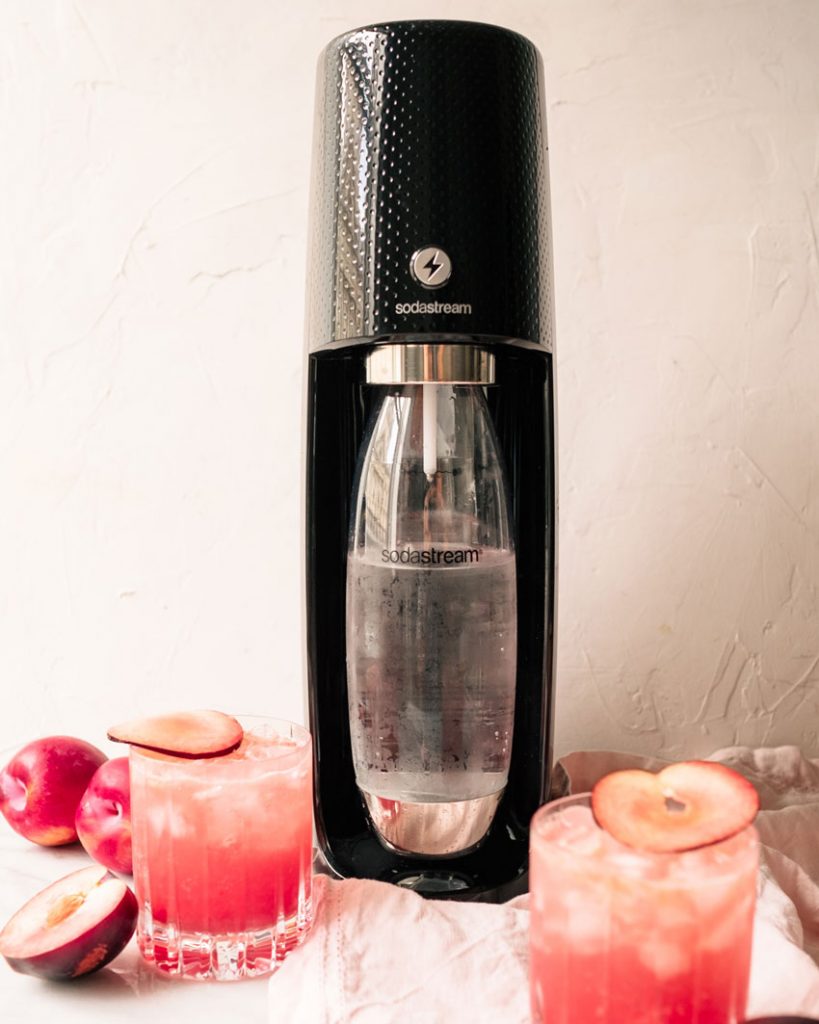 SodaStream with red drinks