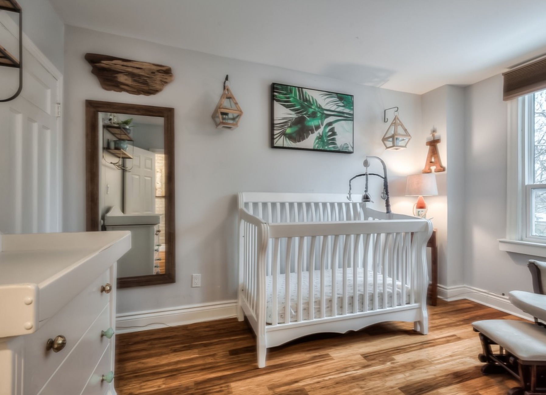 A second guest bedroom that was converted into a nursery
