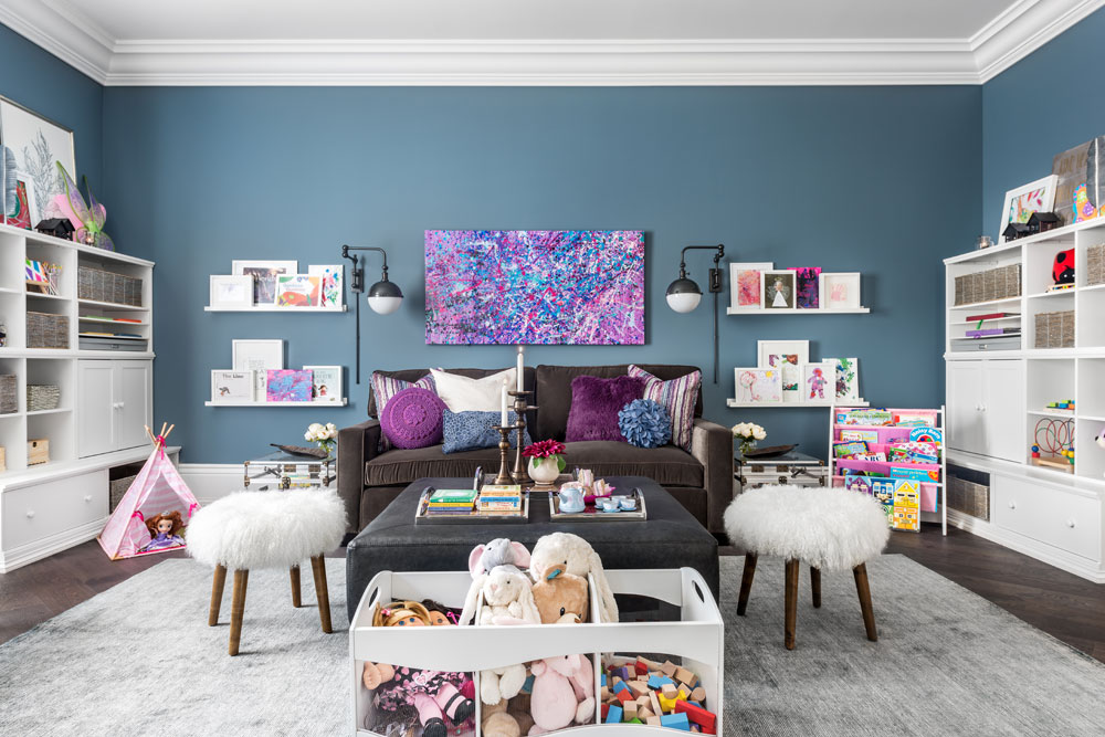Storage-filled playroom designed for Scott McGillivray's daughters.