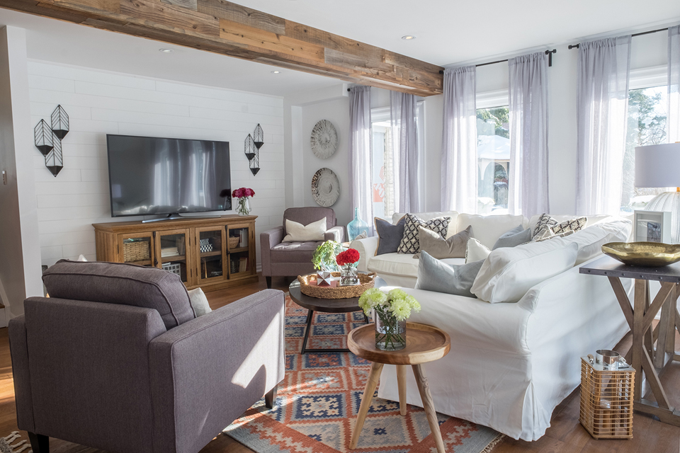 A bright family home with rustic touches.