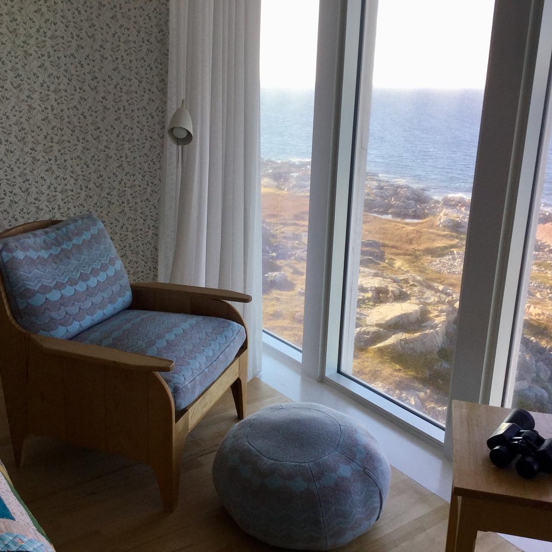 Fogo Island Inn rooms are decorated with bespoke, handmade furniture.