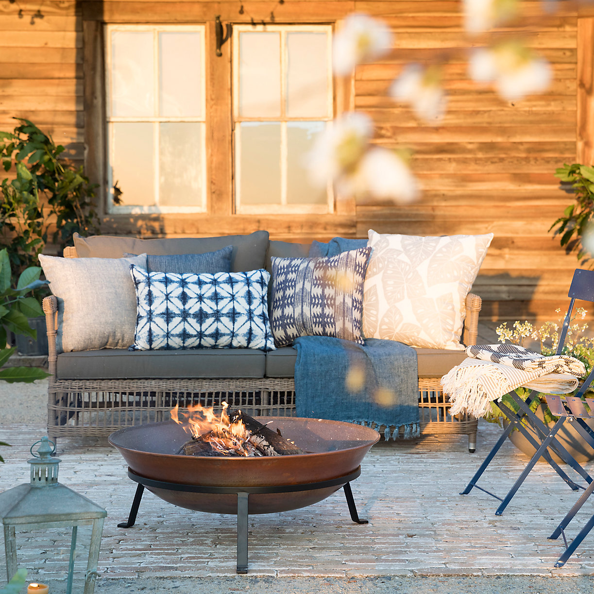 Bohemian-inspired outdoor living space.