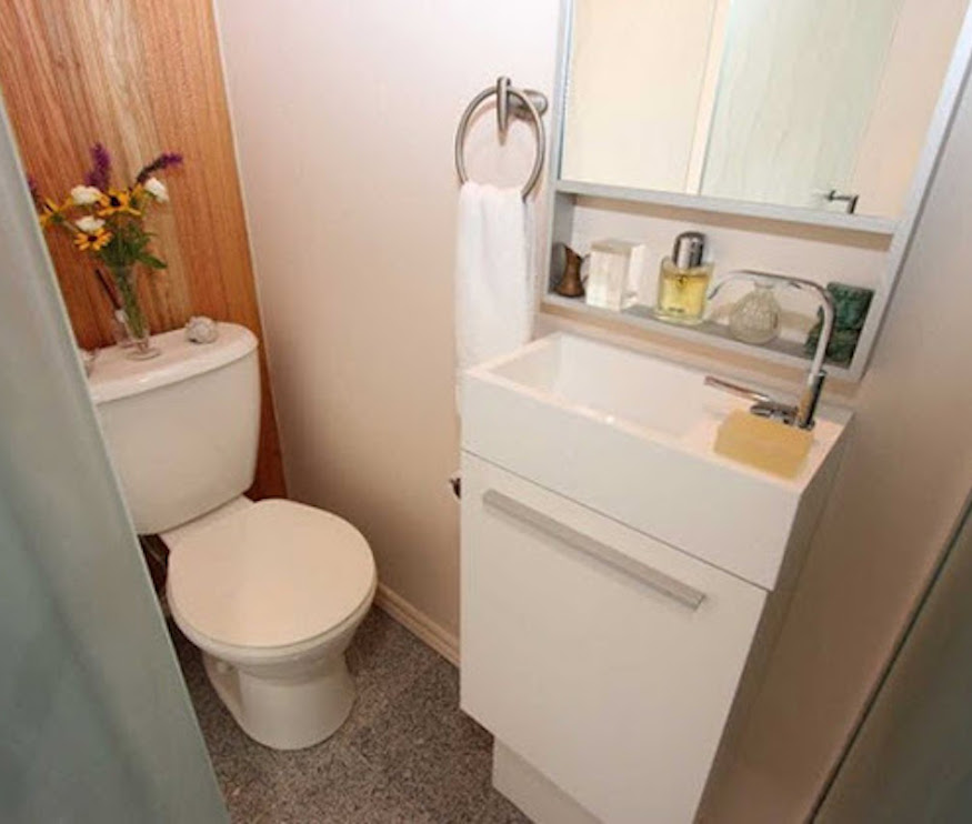 Cozy bathroom in Toronto's narrowest home