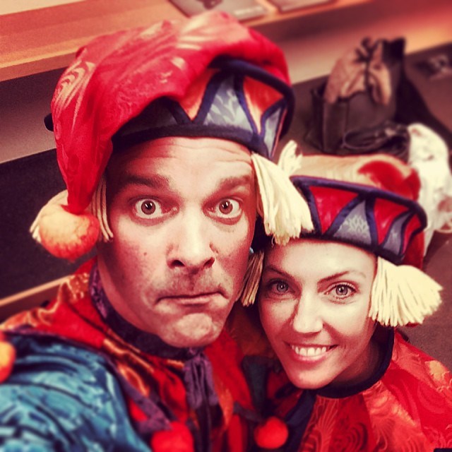 Bryan and Sarah Baeumler dressed up as characters from the play The Nutcracker.