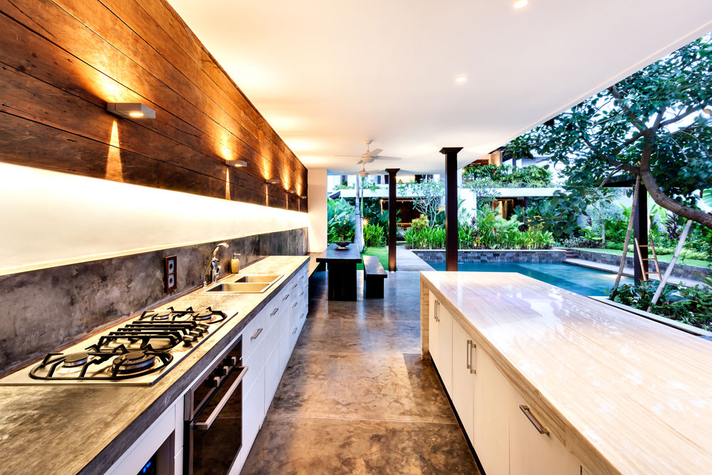 Luxury Outdoor Kitchen With High-End Countertops