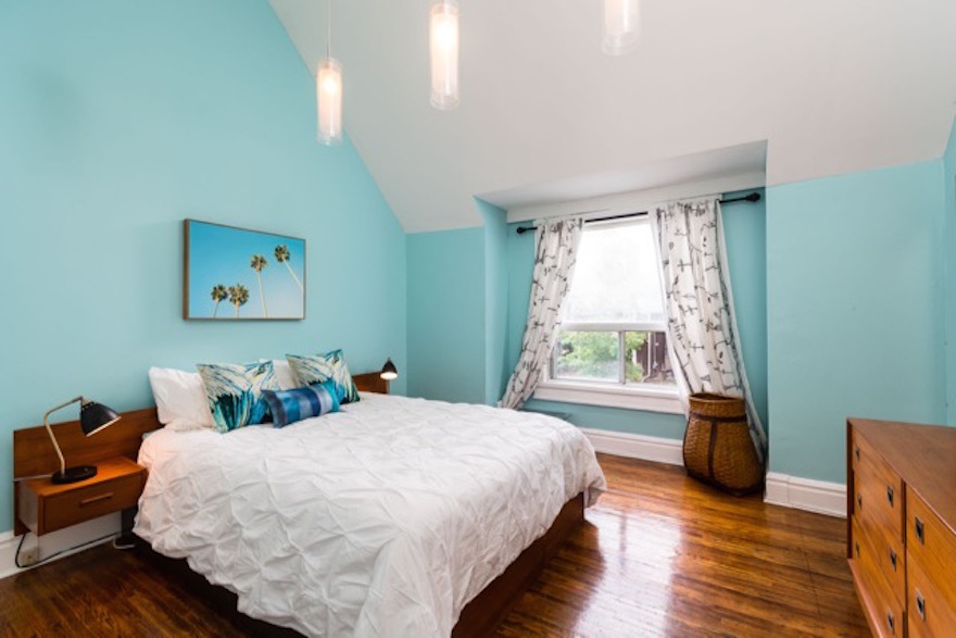 Master bedroom of home in Toronto's Junction Triangle