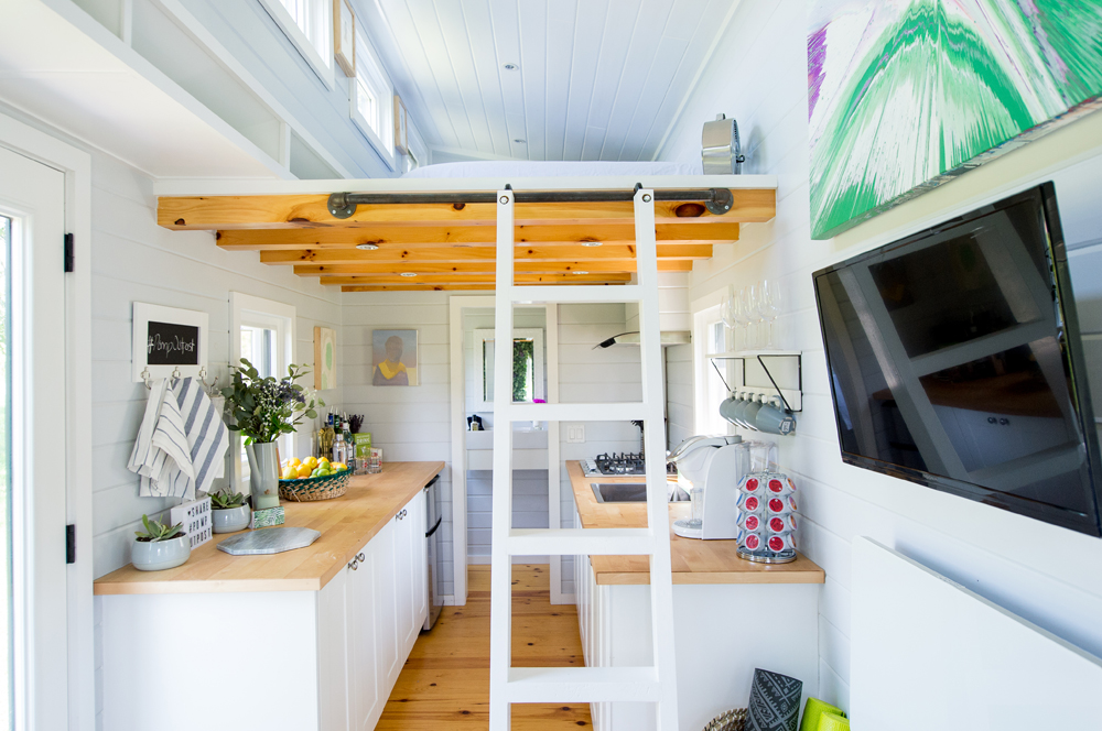 PEC's Pomp Outpost bedroom is positioned in the loft above the kitchen.