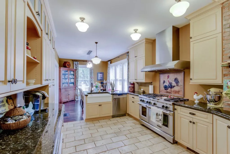 Kitchen of Nashville Airbnb rented by John Legend and Chrissy Teigen