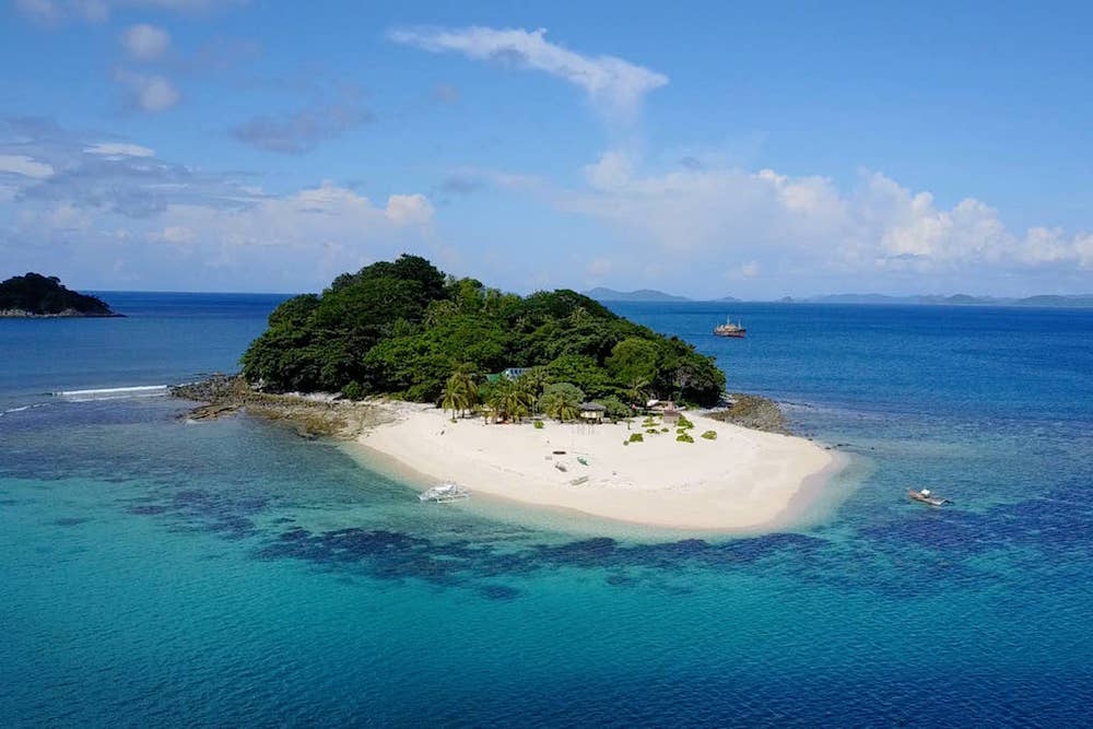 private island in middle of ocean