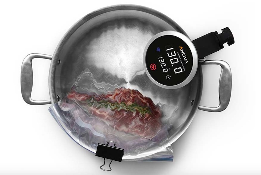Food cooking via sous vide with Anova Precision Cooker