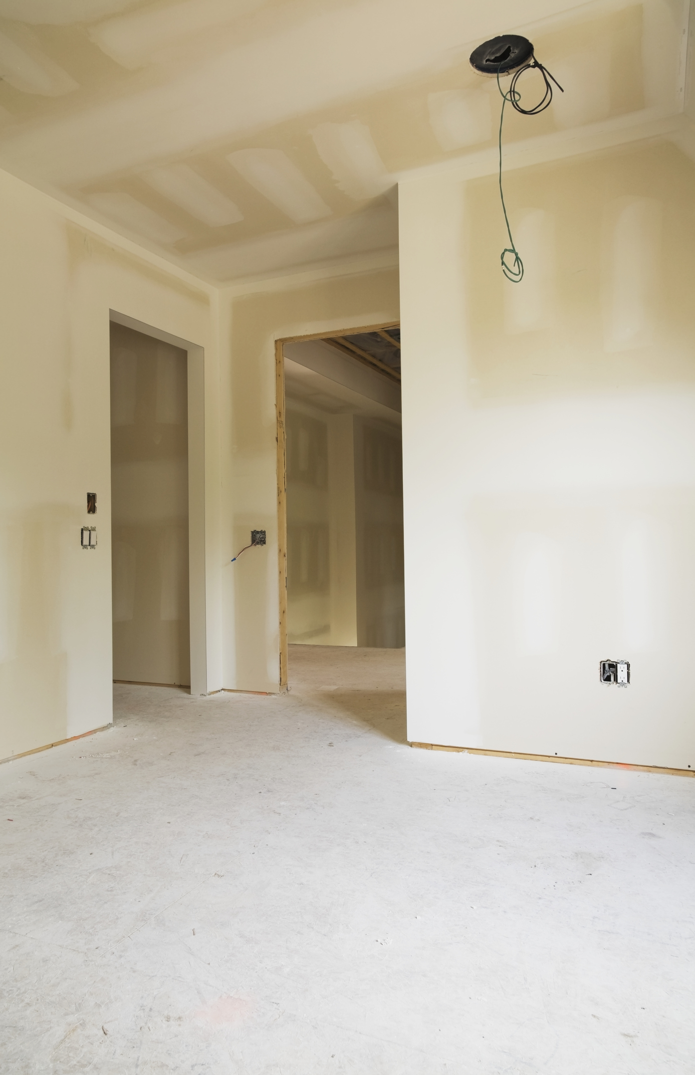 Unfinished room in a residential home; Quebec Canada