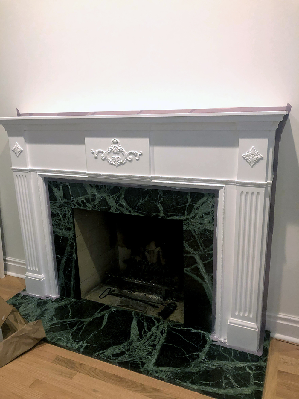 Primed fireplace