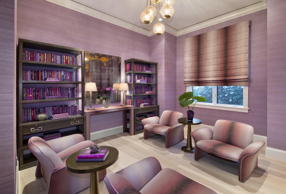 colourful purple study space
