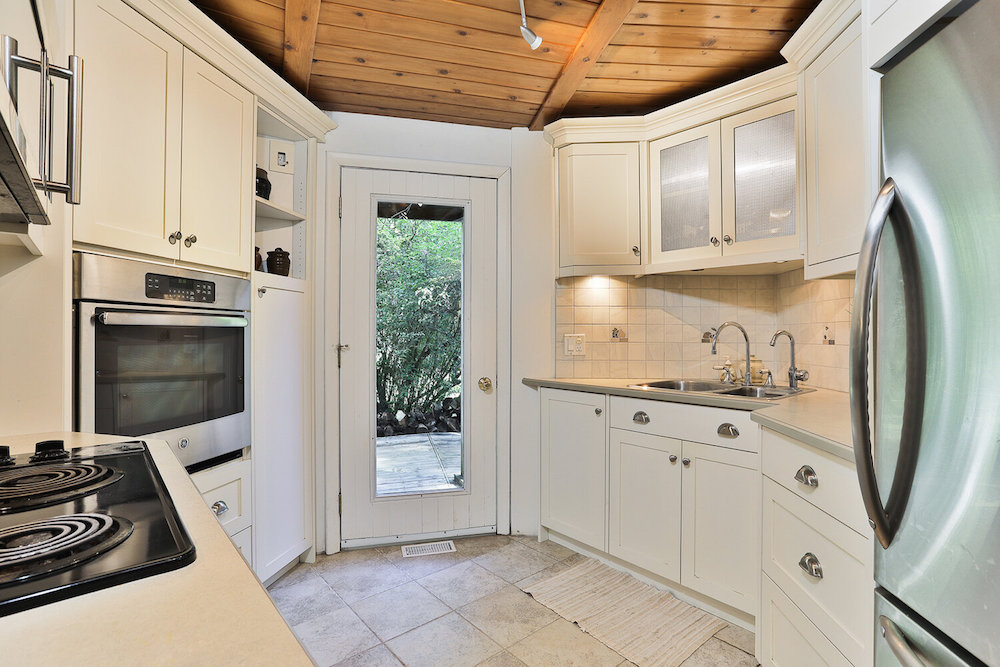 Kitchen with french door