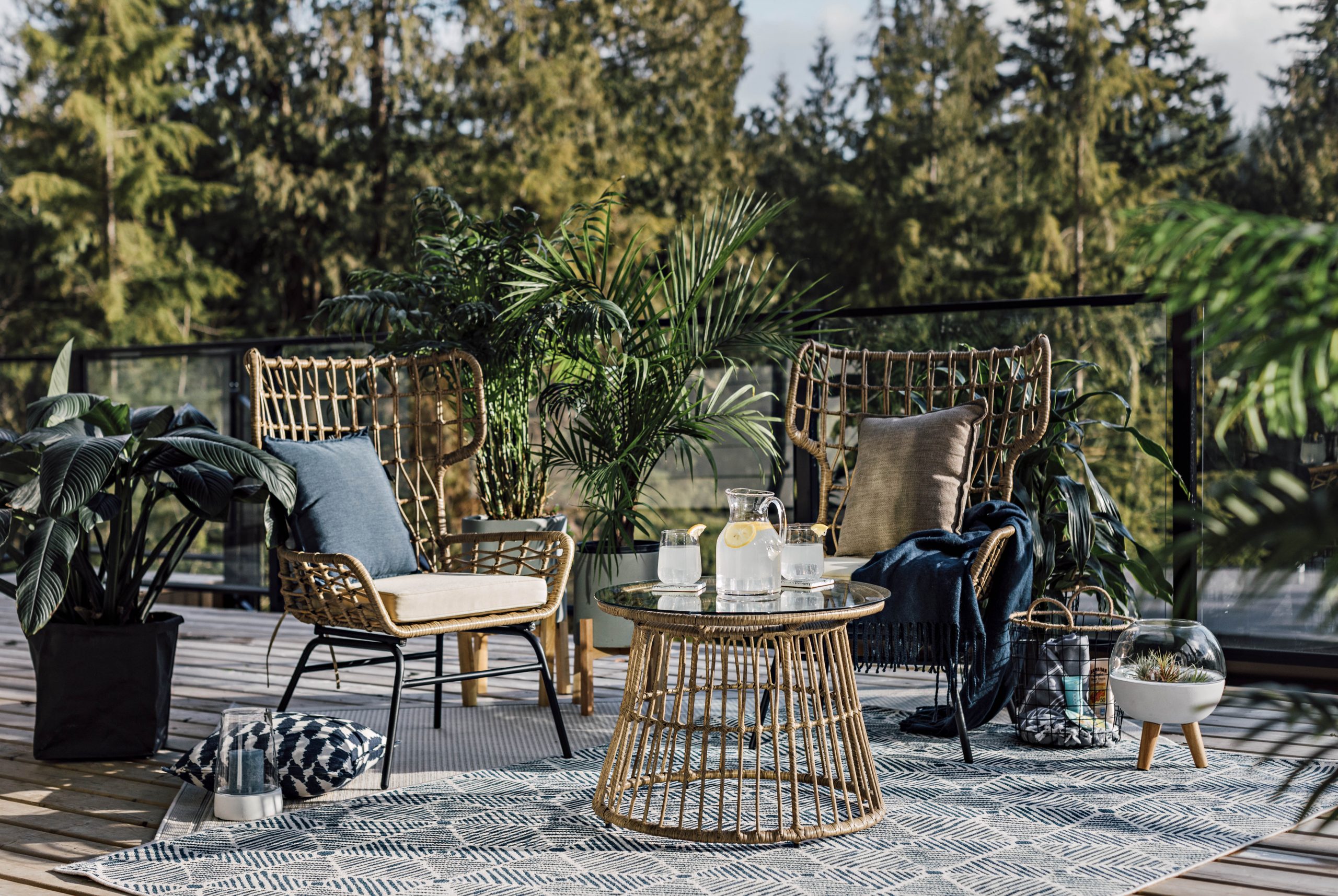 Cozy Rattan Patio Set for Small Spaces