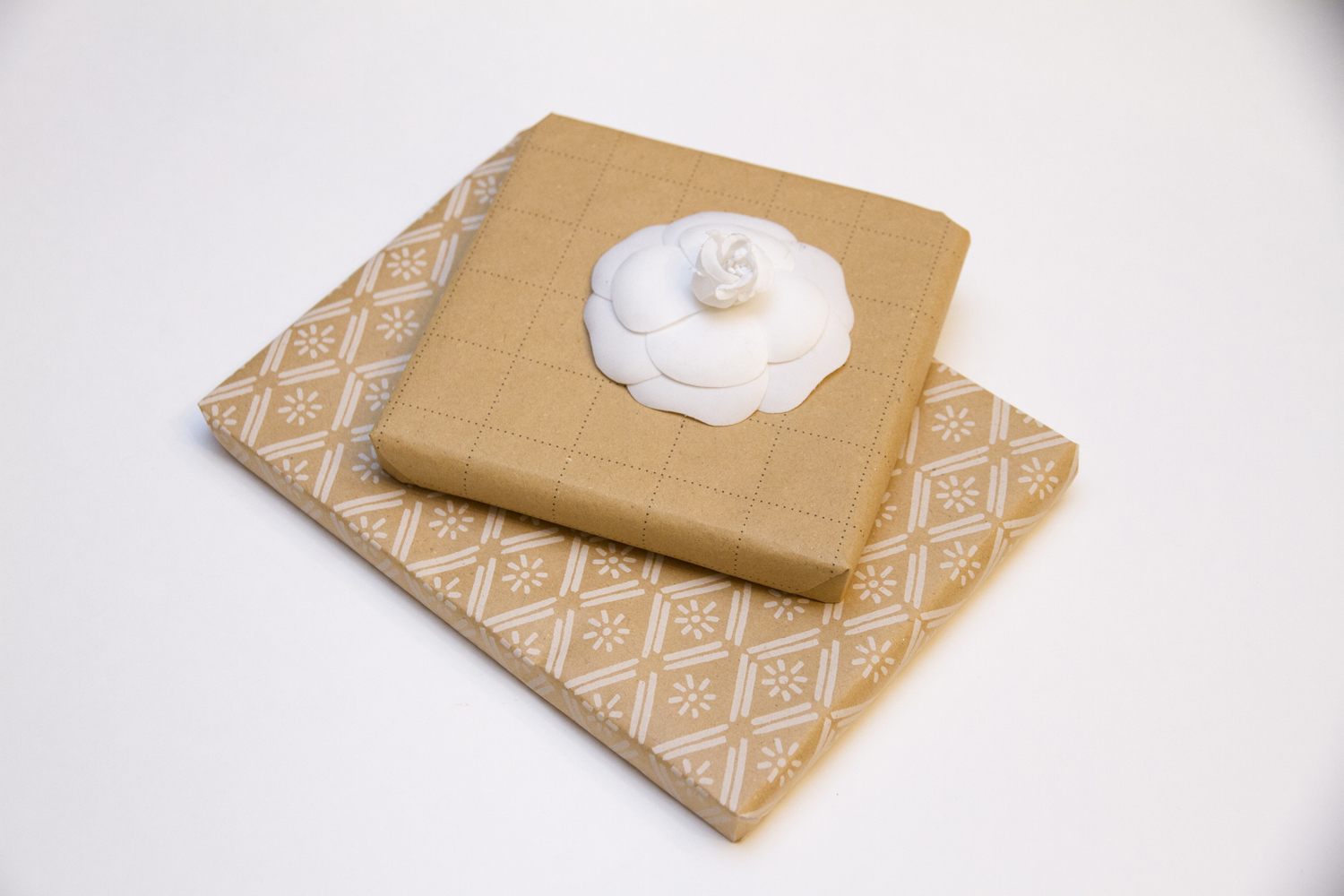 Presents wrapped in kraft paper