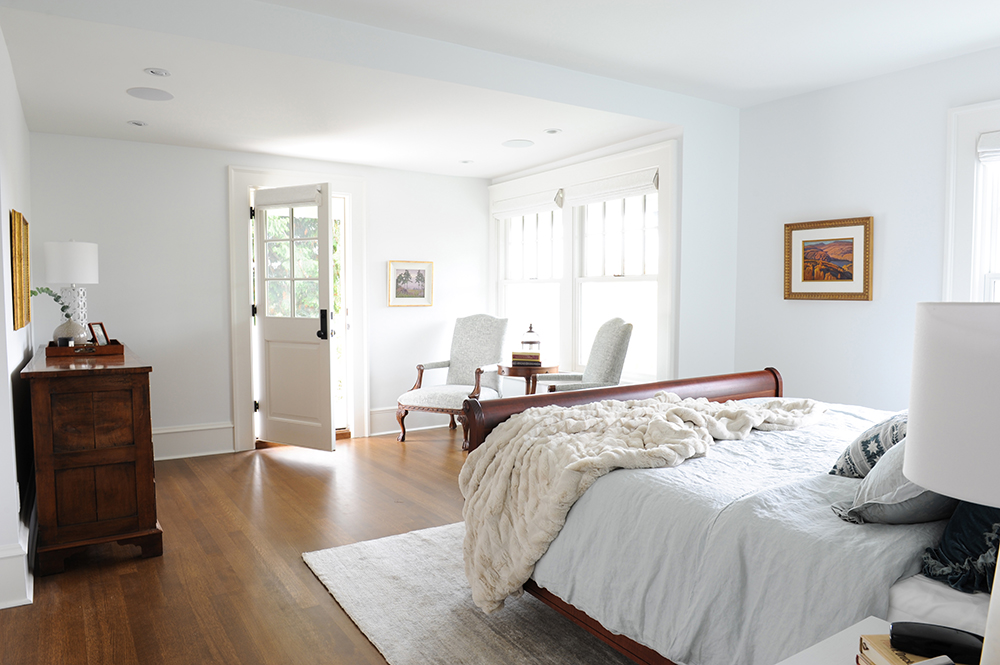 This sun-filled master bedroom is even more desirable from this angle.