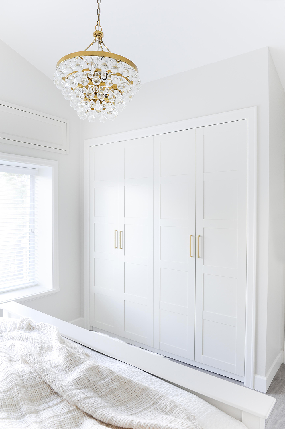 This budget-friendly closet was given the high-end treatment.