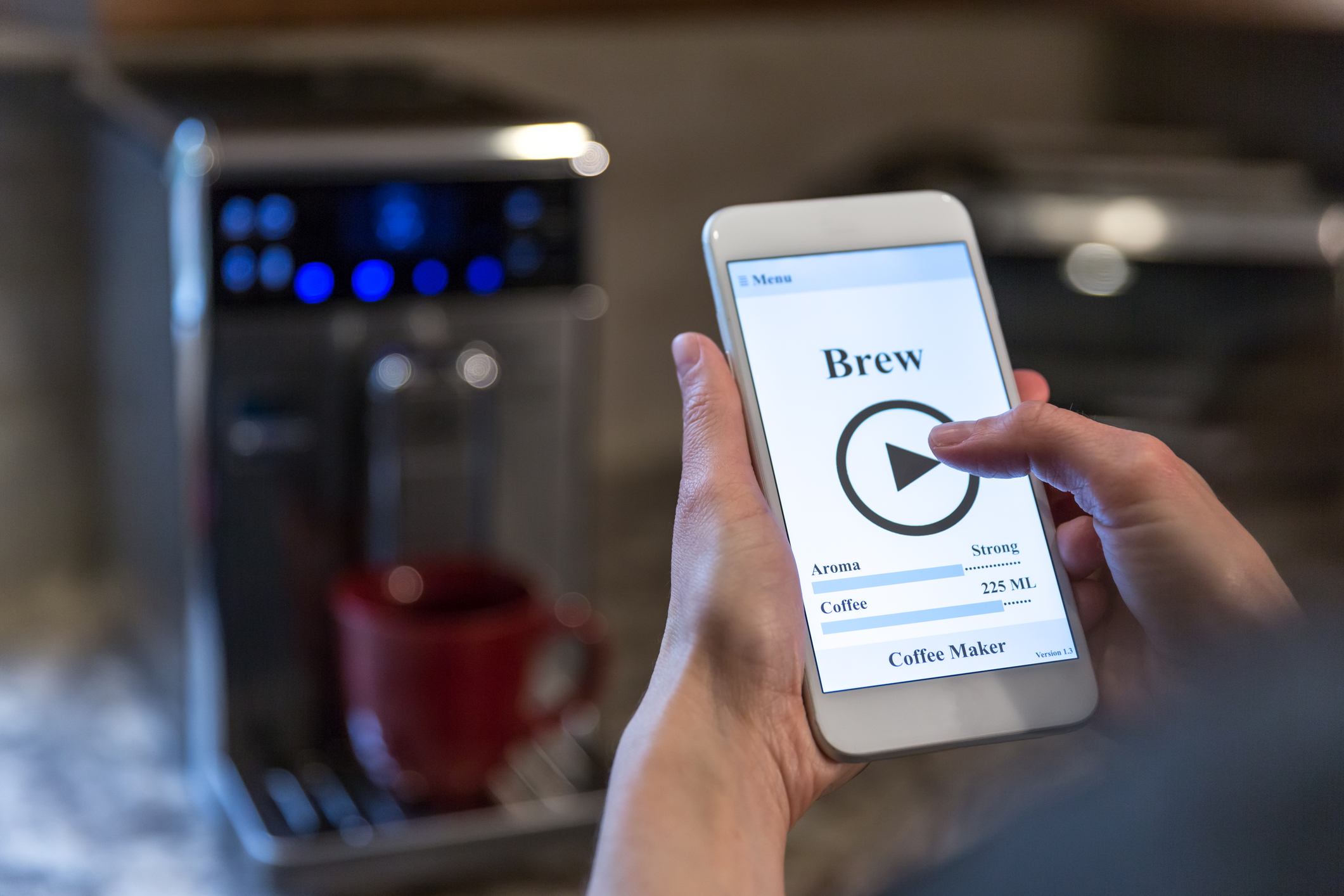 Smart Home app to brew coffee
