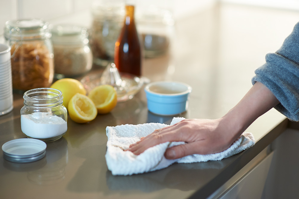 Cleaning with eco-friendly products