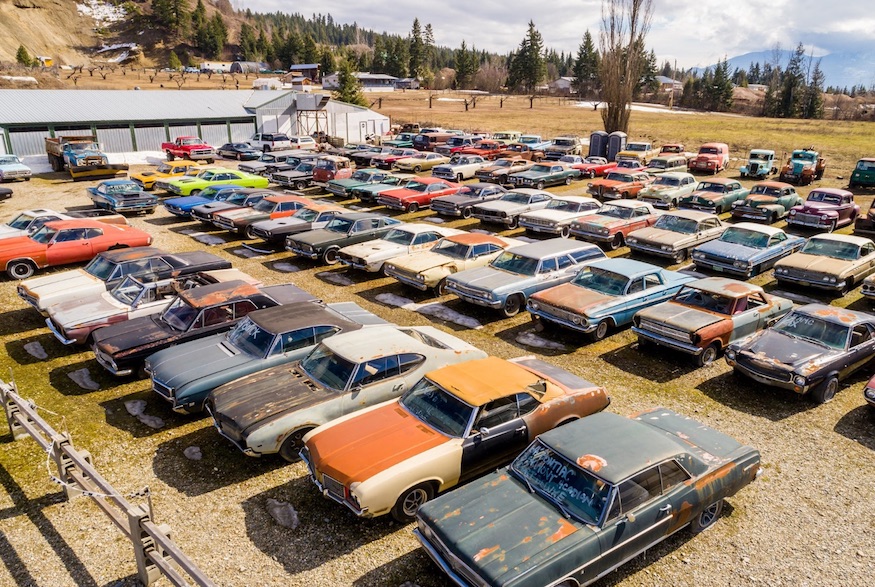 B.C. property with vintage automobiles
