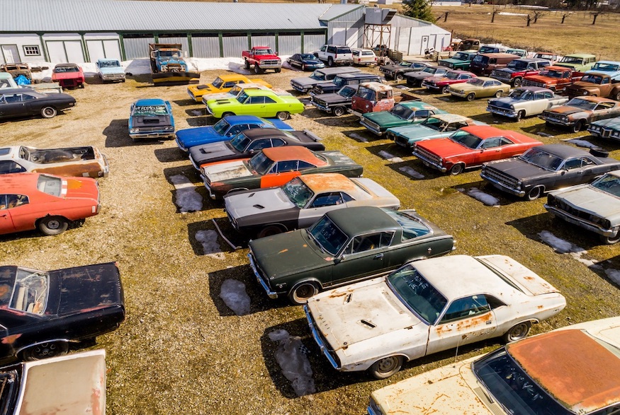 B.C. property with vintage automobiles
