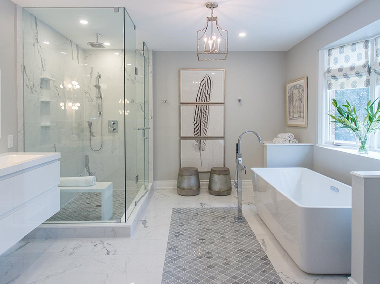Timeless beauty with stand up tub