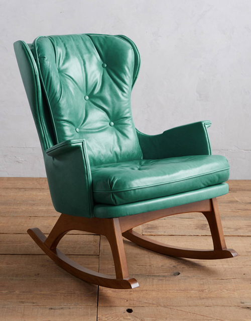 2. Leather Rocking Chair