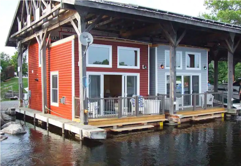 Float homes on the water