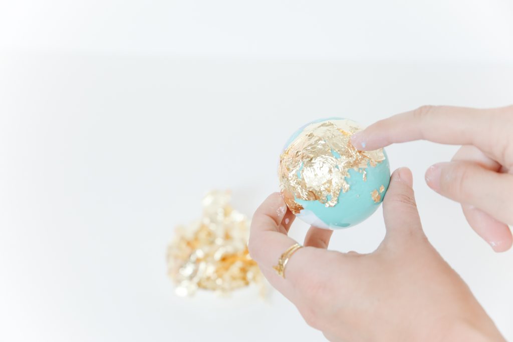 how to add texture to gold foil on ornaments