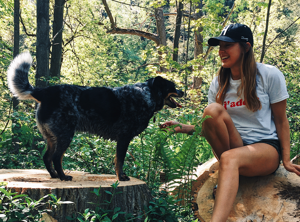 Sabrina Smelko’s goes on a hike with her dog Piper