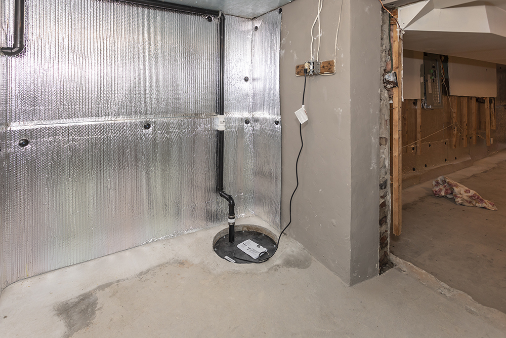 unfinished basement with exposed pipes