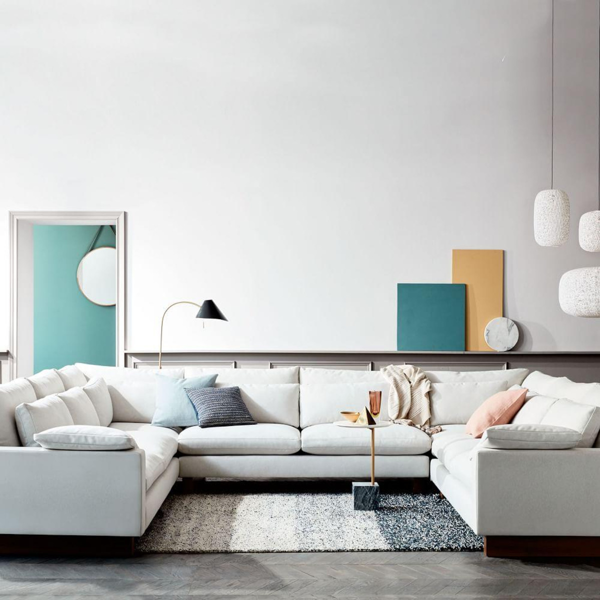 Oversized U-shaped couch from west elm