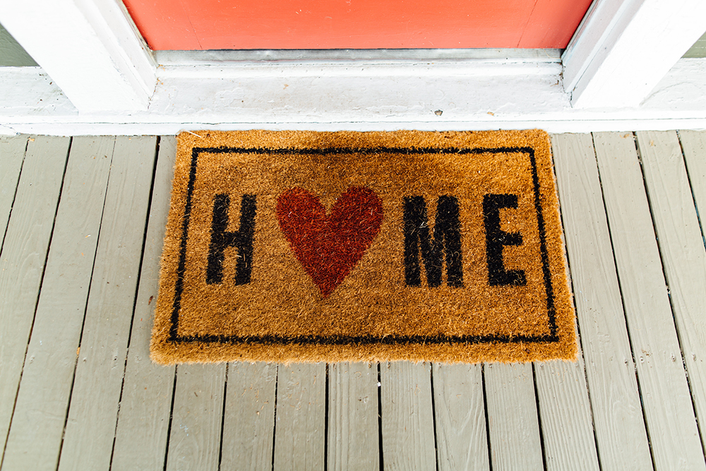 A ‘Welcome Home’ Door Mat