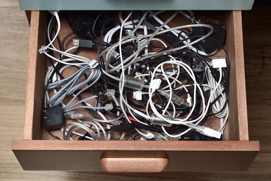 Drawer of cables