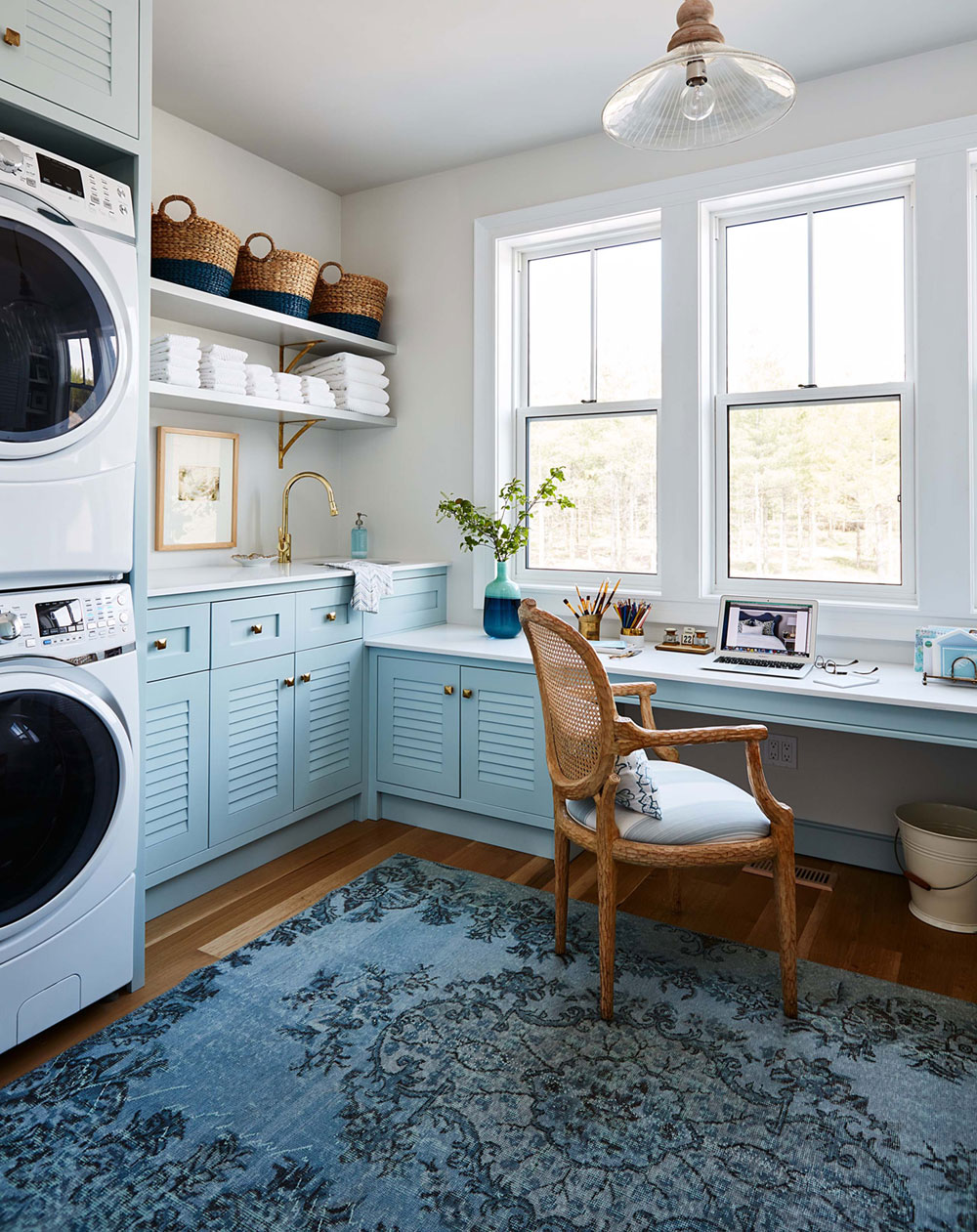 Laundry room home office combo