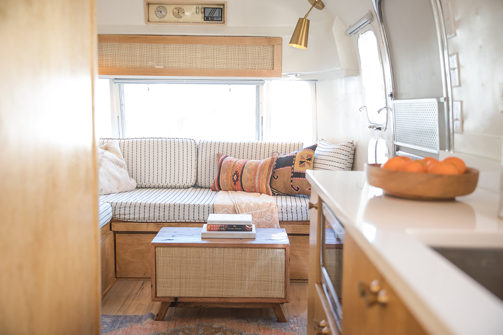 Vintage Airstream inspired by 1970s style with modern updates
