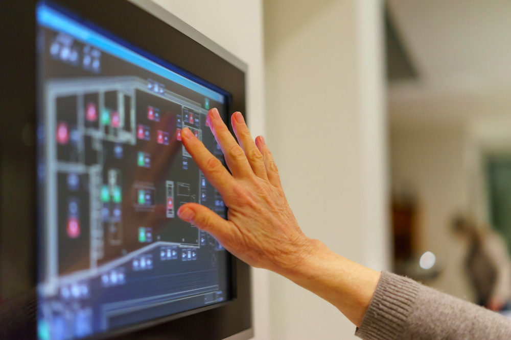 Person using a touch screen
