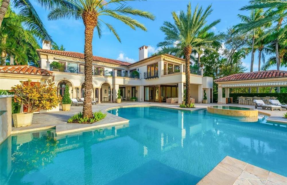 Mansion with backyard pool