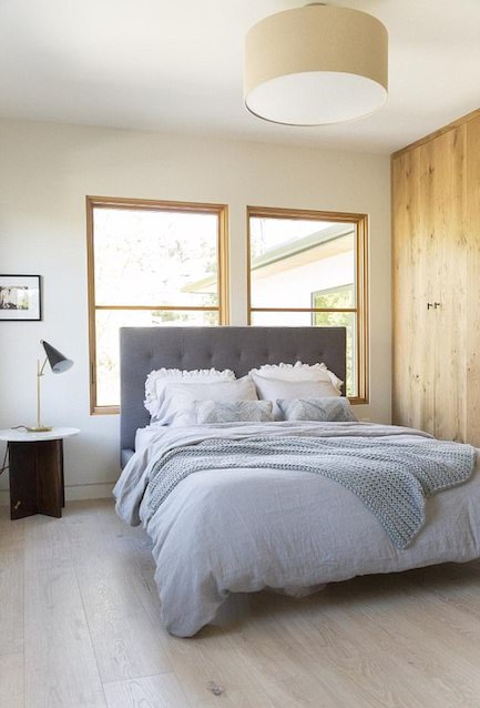 Guest bedroom in Jon Hamm's Los Feliz home