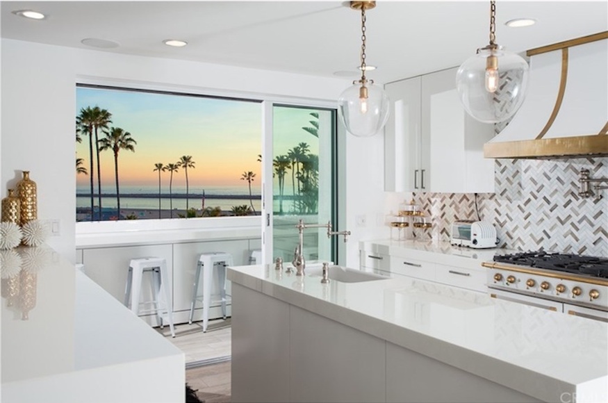 Kitchen of Real Housewives of Orange County Kelly Dodd's California mansion