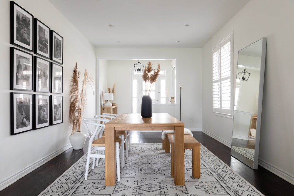 Lauren Sheriff home tour showing coastal-inspired dining room