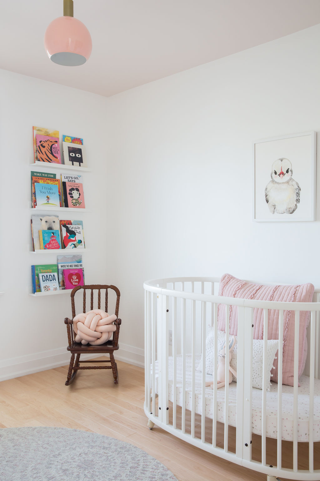 Baby's bedroom in neutral tones with crib
