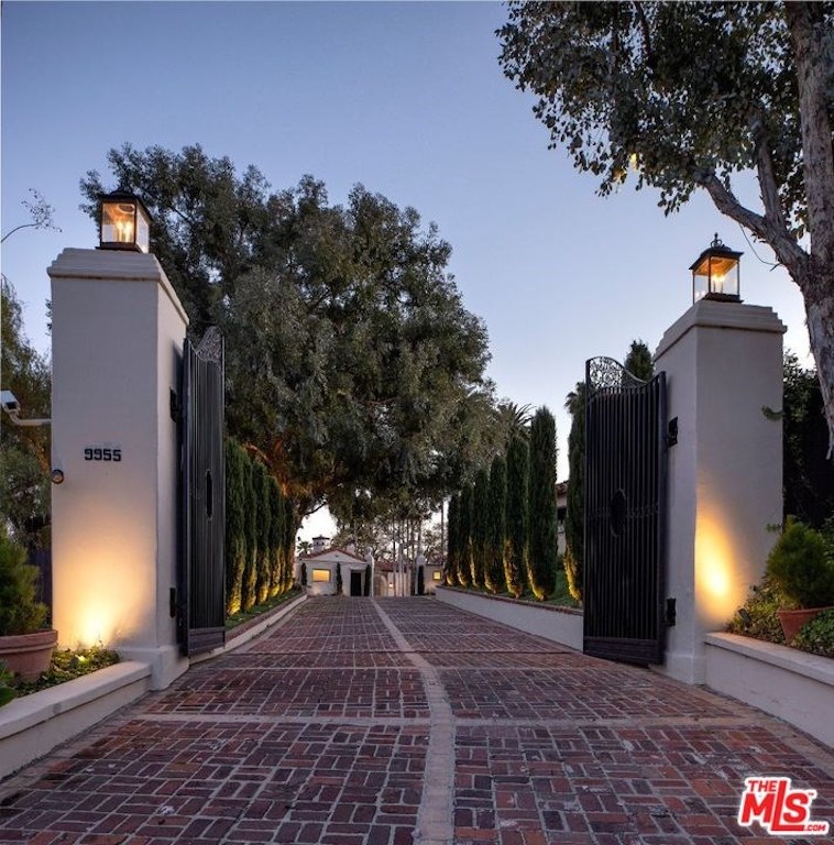 Gated entrance to mansion